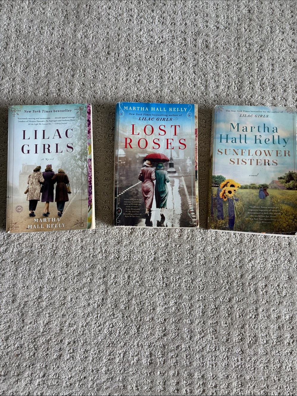 Book Series by Martha Hall Kelly - Lilac Girls, Lost Roses, & Sunflower Sisters